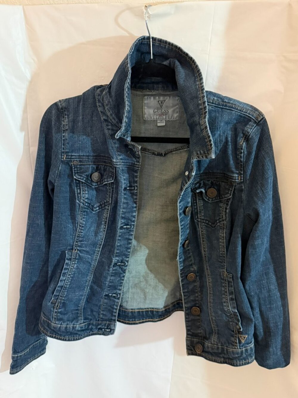 GUESS Los Angeles Classic Blue Denim Jean Jacket L